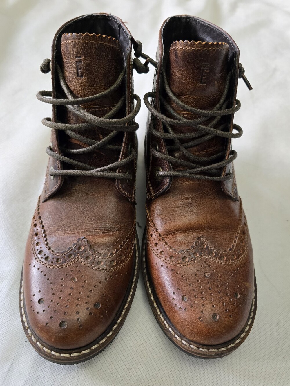 Crevo Speakeasy 225 Chestnut Leather Upper Boots Size 9